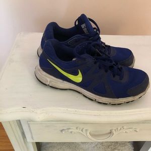Blue running sneakers